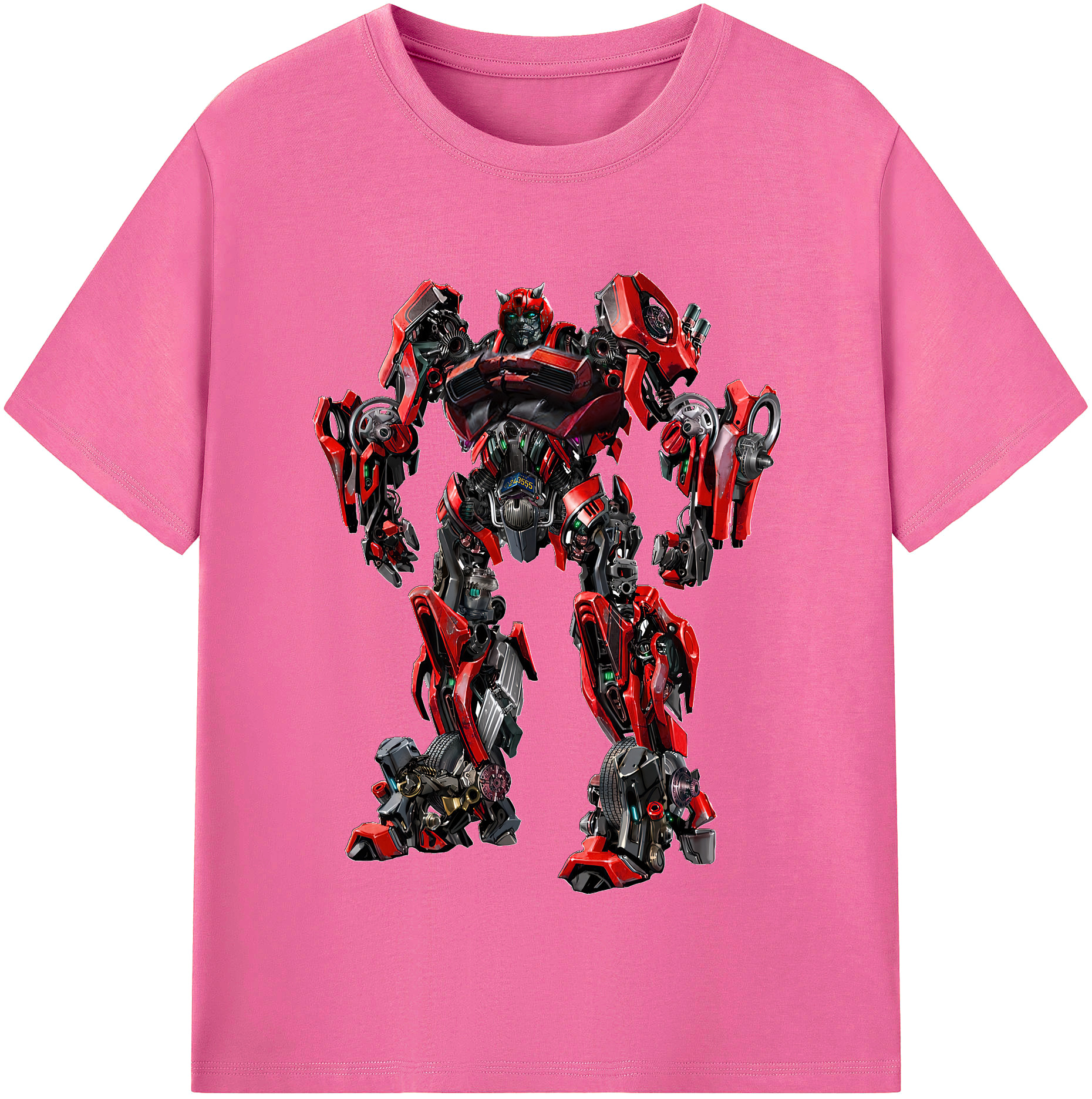 （画像用） Transformers トランスフォーマー レディースカジュアルプリントTシャツ（綿100％）